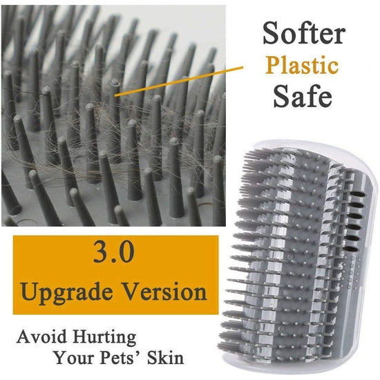 Cat Self Groomer Catnip  Dog Cat Toy Corner Groomer Wall Corner Scratcher Comb Grooming Massage Brush