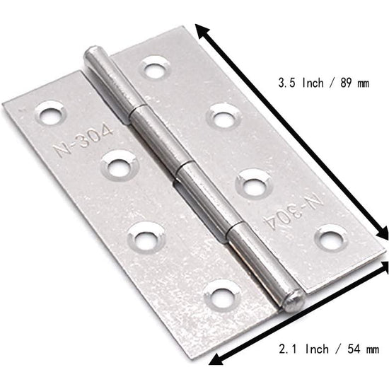 Pack of 6 Hinge 3.5 Inch Stainless Steel Door Hinges Cabinet Door Hinges Furniture