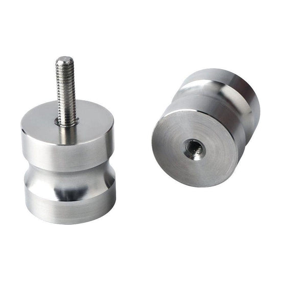 Shower Glass Door Knob Bathroom Round Back-to-Back Handle SUS304 Brushed Nickel