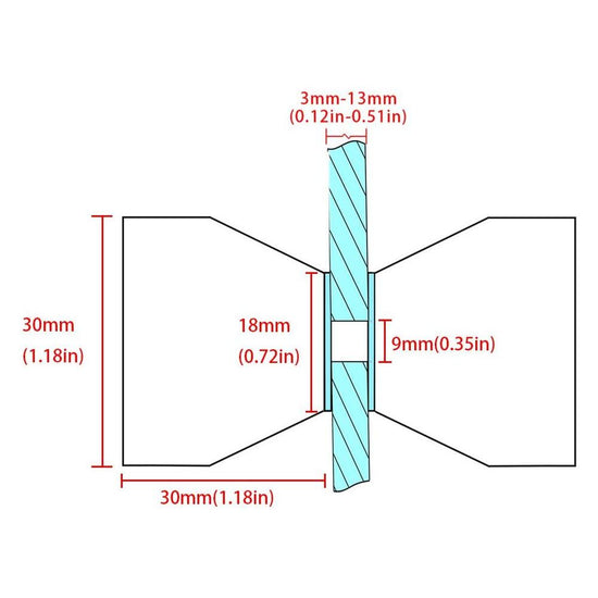 Shower Glass Door Knob Bathroom Round Back-to-Back Handle Pull 304 Brushed Nickel