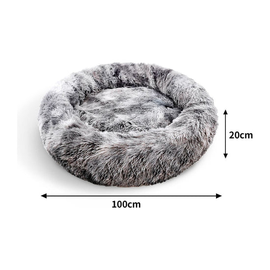 Pawfriends Pet Bed Dog Cat Calming Bed Sleeping Comfy Cave Washable Mat Extra Large 100cm
