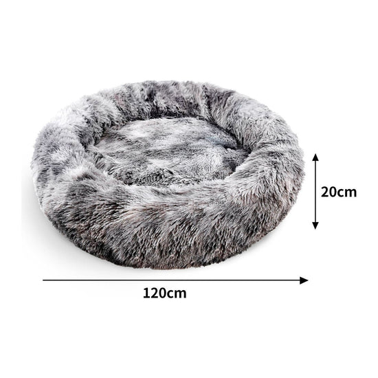 Pawfriends Pet Dog Cat Calming Bed Warm Soft Plush Sleeping Kennel Removable Washable 120cm