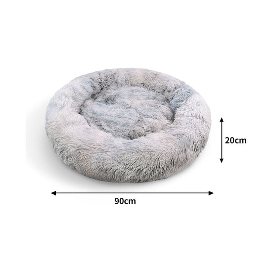 Pawfriends Pet Bed Dog Cat Large Beds Calming Warm Soft Cushion Mattress Plush Comfy 90cm