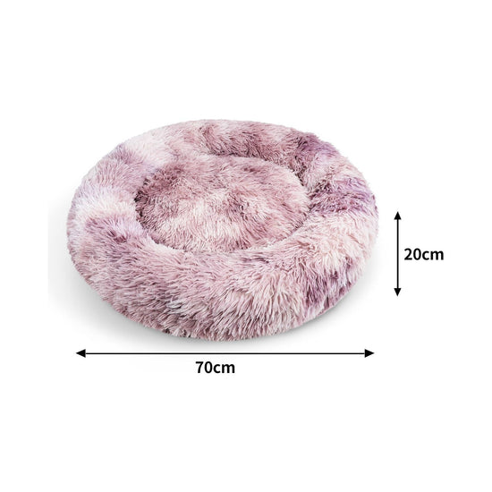 Pawfriends Dog Pet Cat Calming Bed Beds Large Mat Comfy Puppy Fluffy Donut Cushion Plush 70