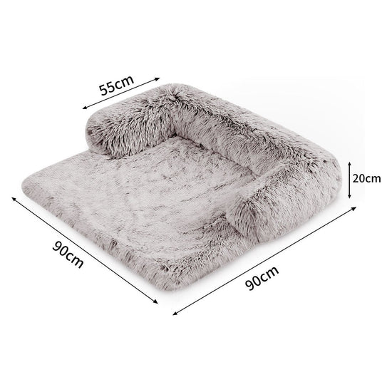 Pet Sofa Bed Dog Calming Sofa Cover Protector Cushion Plush Mat M