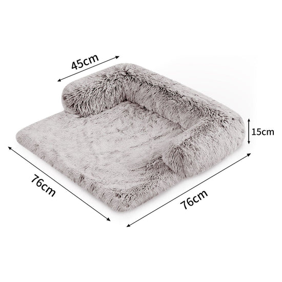 Pet Sofa Bed Dog Calming Sofa Cover Protector Cushion Plush Mat S
