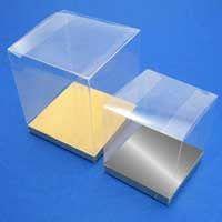 100 Pack of 9cm Sqaured Cube Gift Box - Product Showcase Clear Plastic Shop Display Storage Packaging Box