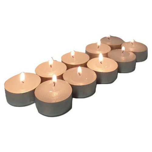 100 Pack Bulk Tea Lights Candles - White Smokeless Tealights Unscented - 9 Hour Burn Time