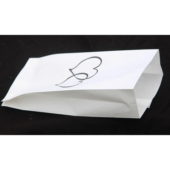 50 Pack Wedding Cake Bags Greaseproof Wax Paper Slice Take Home Favour Large Heart