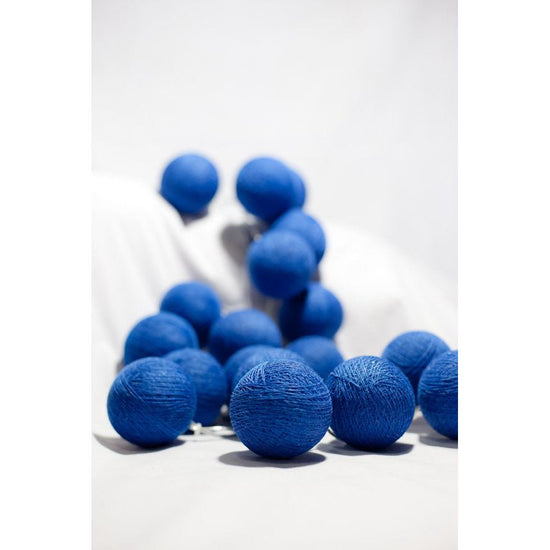 20 Ball Dark Blue 3m String Light Battery Box 5cm Cotton Ball Christmas Birthday Boy Special Occasion Decoration