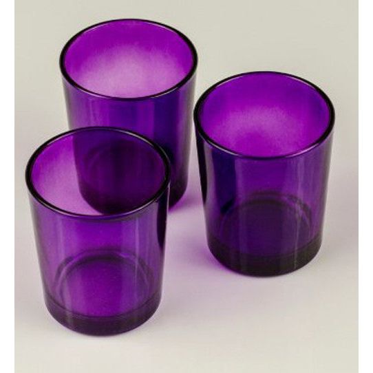 10 Pack Purple Glass Votive Tealight Candle Holders House Party Cenrepiece Xmas Wedding Decor Glass Candlestick Party Decorations Bridal Valentines Event