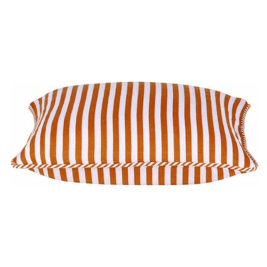 Pack of 4 Dandi Orange & White Striped Nautical Cushion Covers 40x40cm