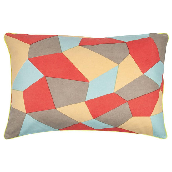Pack of 4 Geo Beige Geometric Design 40x60cm Rectangle Cushion Covers