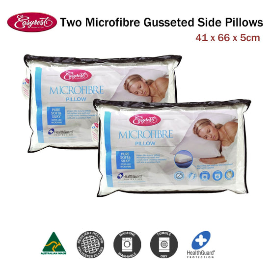 Easyrest Two Microfibre Standard Gusseted Pillows
