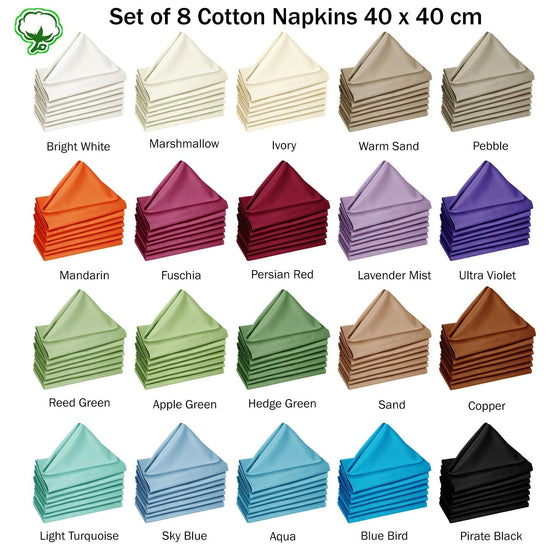 Hoydu Set of 8 Cotton Napkins Sand