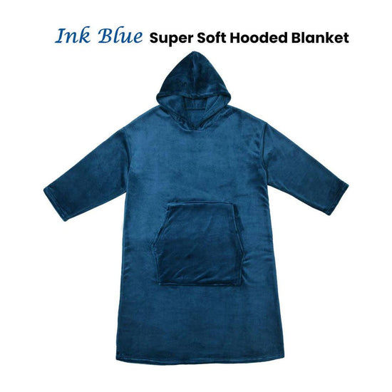 Accessorize Ink Blue Super Soft Hooded Blanket Small/Medium