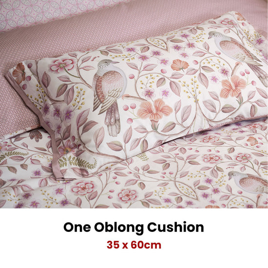 PIP Studio Garden of Dove Off White Cotton Cover Oblong Cushion 35cm x 60cm