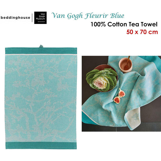 Bedding House Van Gogh Fleurir Blue Tea Towel