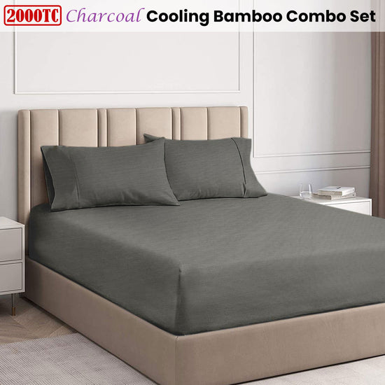 Ramesses Charcoal 2000TC Cooling Bamboo Combo Set Double