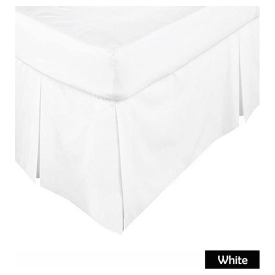 KINGDOM Box Pleated Valance White - DOUBLE