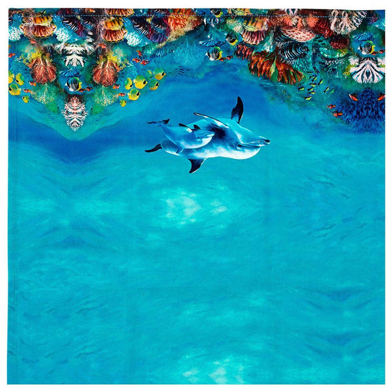 Ashdene Set of 2 Playful Dolphins Cotton Kitchen Tea Towels 50 x 70 cm Reef Exploring