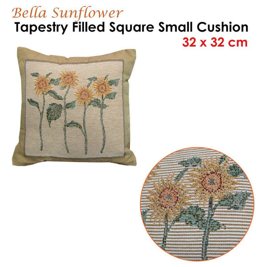 Rapee Bella Sunflower Tapestry Filled Cushion 32 x 32 cm