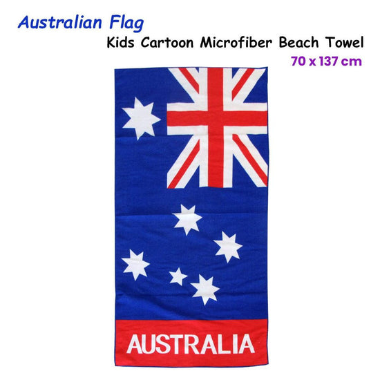 Bloomington Australian Flag Kids Cartoon Printed Microfiber Beach Towel 70 x 137 cm