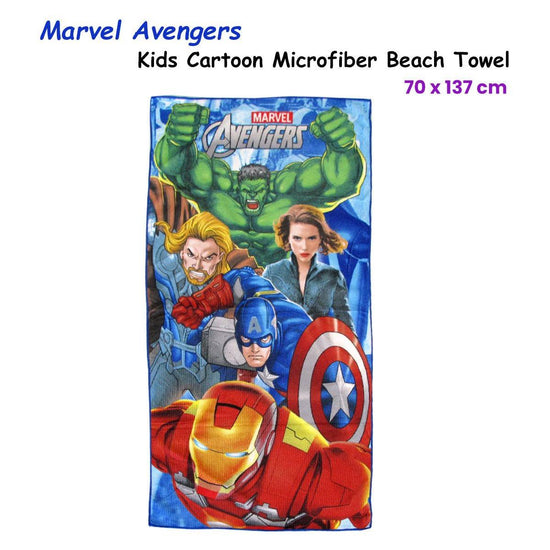 Bloomington Marvel Avengers Kids Cartoon Printed Microfiber Beach Towel 70 x 137 cm