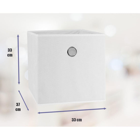 SORTI 33x33x27 CM Purple 6-Pack Foldable Storage Cubes - Fabric Bookcase Organizers for Toys and More