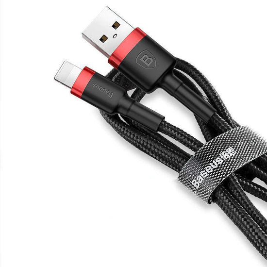 Baseus USB Charging Cable Data Charger Cord For iPhone 13 12 11 XS XR 8 7 iPad 2PCS 2M - Red+ Red 2PCS 2M