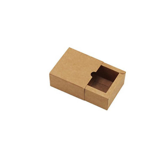 100PCS DIY Paper Box Drawer Type Jewelry Packing Box Tea Gift Cosmetics Kraft - 8*8*4cm