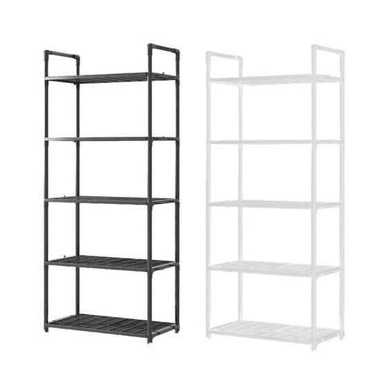 5Tiers Pot Storage Rack Pan Stand Saucepan Holder Cookware Organizer for Kitchen - White