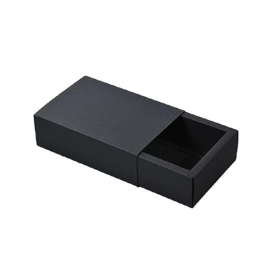 25X Black Kraft Paper Drawer Jewelry Package Necklace Bracelet Gift Package box - 25*8*4-25pcs