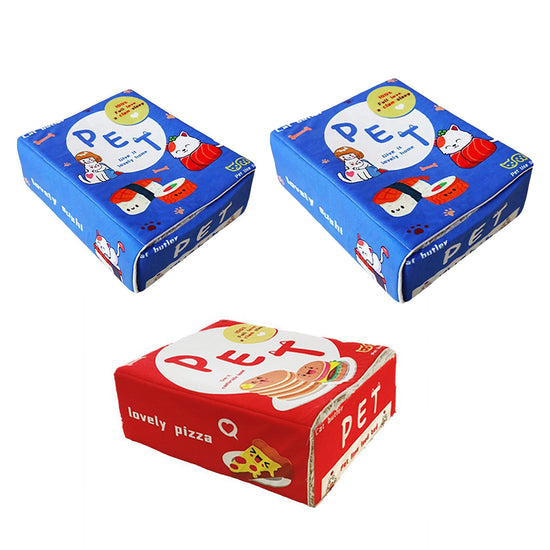 Rectangular Cookie Box Pet Bed for Cats Dogs Cat Bed Kitten Puppy Soft Pet House - Red M