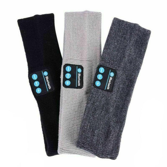 Wireless Bluetooth Headband Earphone Stereo Sport Headphone Headset Sleep New - Dark grey