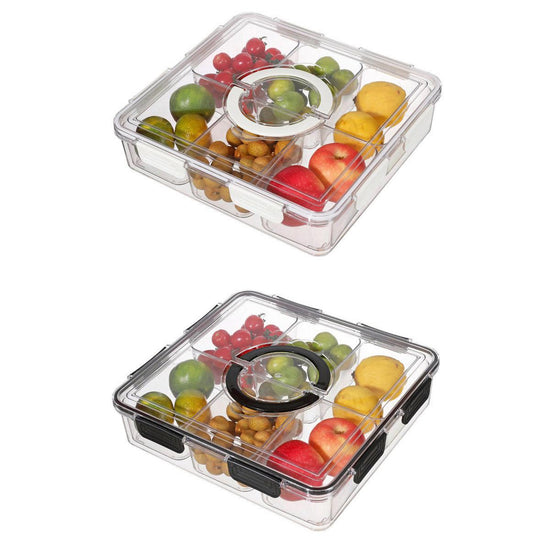 Portable Household Kitchen Refrigerator Storage Box Food Organizer Fresh Keeper - Black