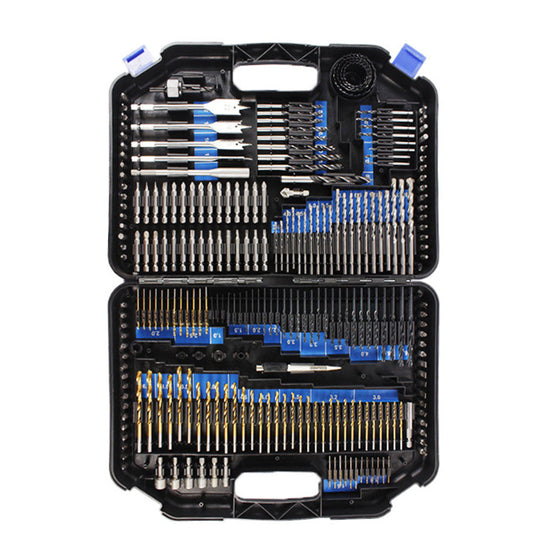 246pcs Drill Bit Set Hole Opener Drills Kit Metal Wood Plastic DIY Power Tools