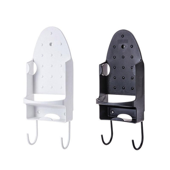 Iron Stand Double Hook Storage Rack Hanging Iron Holder for Home Organisation - White