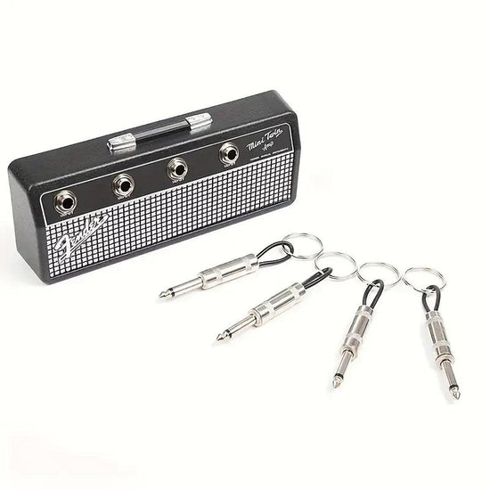 Guitar Shaped Wall Mounted Key Holder Decorative Storage Rack Home Organiser