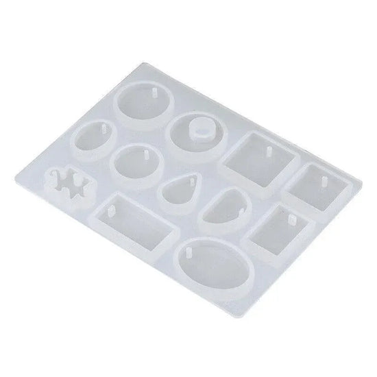 12 Silicone Moulds for DIY Jewellery Pendant Resin and Craft Making
