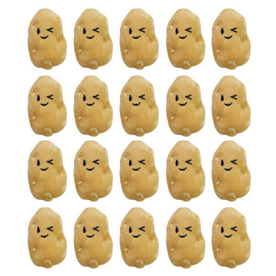 20PCS Handmade Cute Squeaky Little Potato Doll Pet Plush Doll For Dog Cat