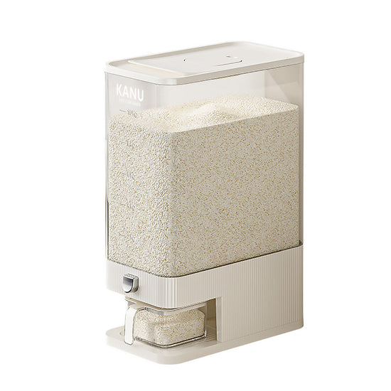 Rice Cereal Dispenser 10KG Grain Container Auto Food Storage Box Measuring Cup