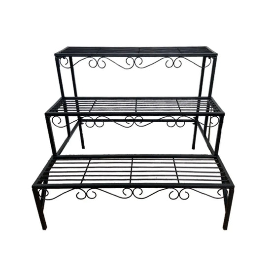 Metal Plant Stand 3 Tier Garden Shelf Flower Pot Rack Indoor Outdoor Display