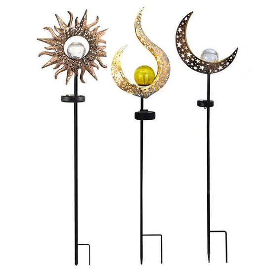 Solar Lights LED Garden Decor Outdoor Path Lights Lawn Light Lantern Lamp - 1X Sun