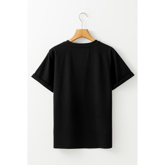 Black Christmas Big Bowknot Graphic Crewneck T Shirt - XL