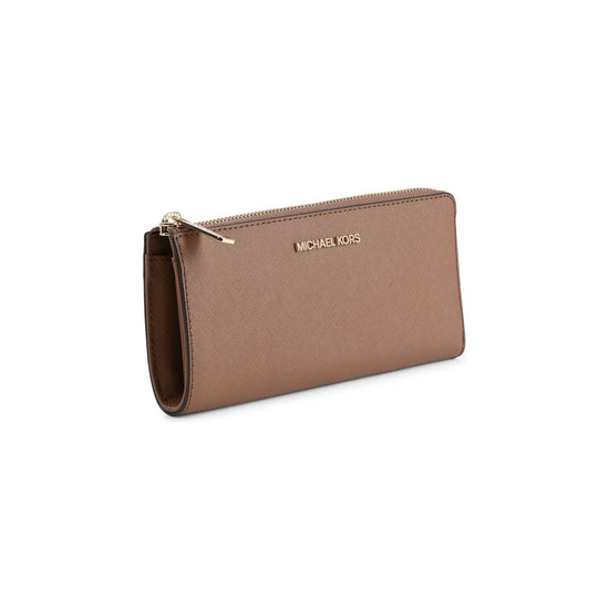 Leather Three Quarter Zip Wallet - One Size