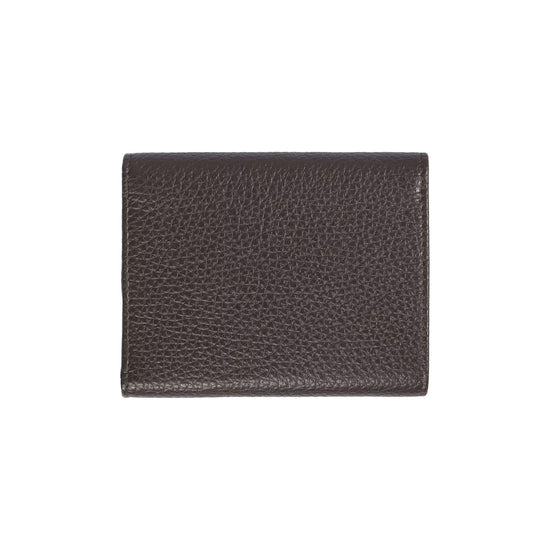 Embossed Leather Womens Wallet with Press Button Closure One Size Women