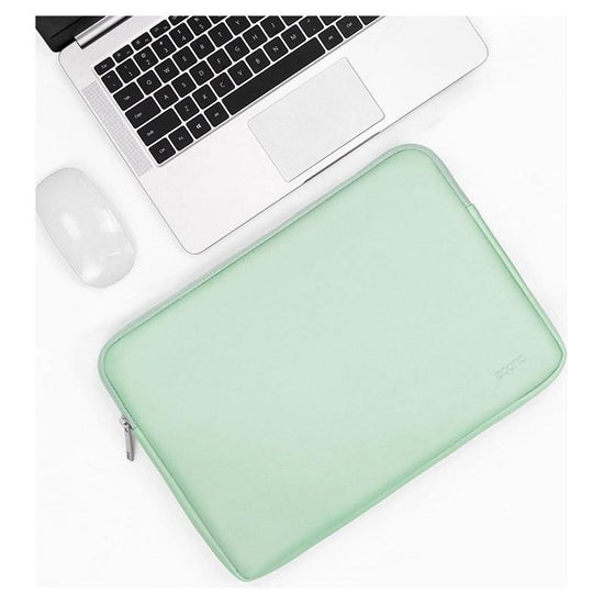 13-14 Inch Mint Green Pu Leather Laptop Bag