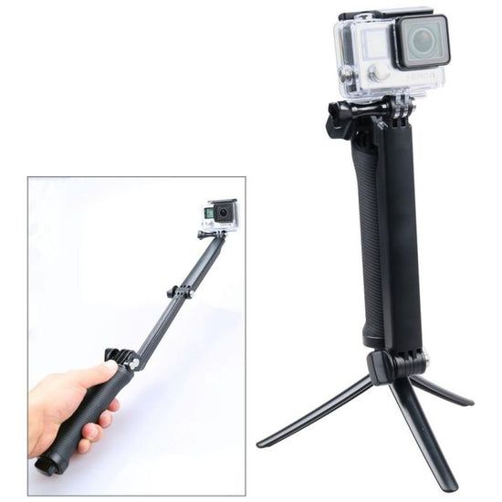 Extendable Monopod Tripod For Action Cameras - 3 Way Multi Function