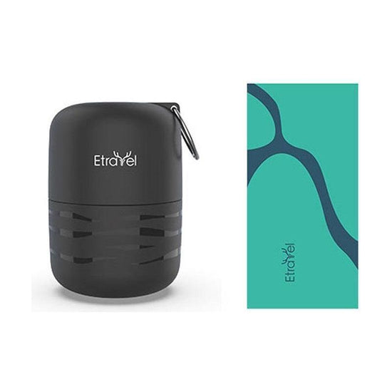 Double-Sided Fleece Bath Towel - Quick-Drying Small Black